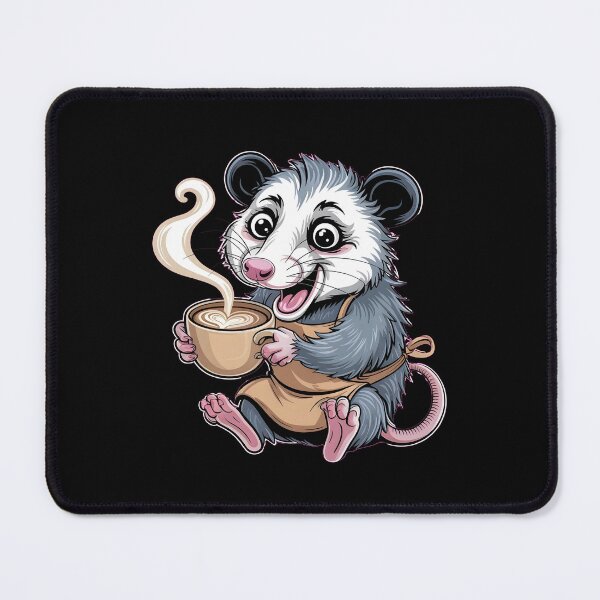 Item preview, Opossum barista. Caffe latte. designed and sold by designsbyaneta.