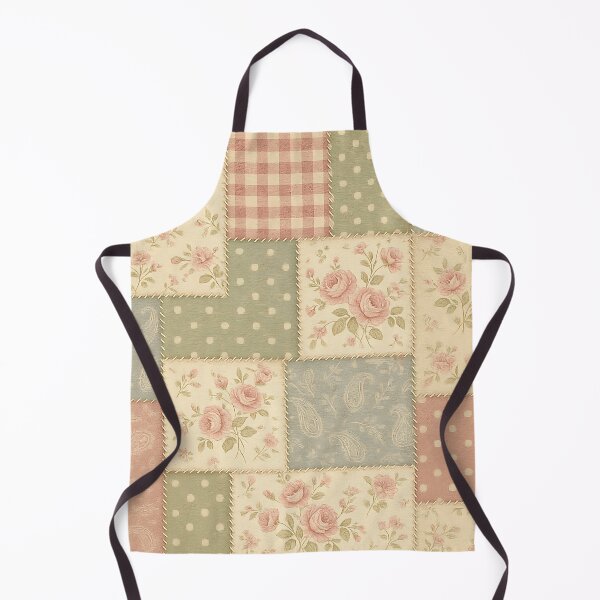 Item preview, Vintage Patchwork Quilt Seamless Floral Gingham Pattern designed and sold by Lily-and-Lyle.
