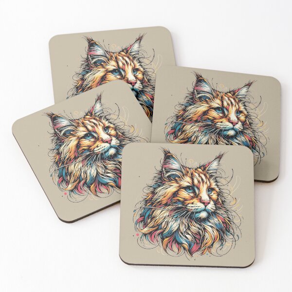 Item preview, Colorful cat. Maine Coon designed and sold by MagelliShop.