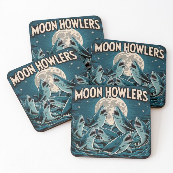 Item preview, Moon Howlers Sharks designed and sold by NicolasGlowArt.