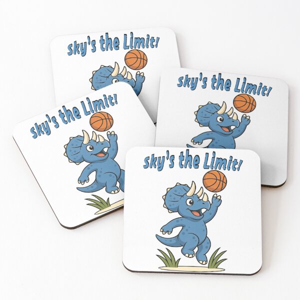 Item preview, Copy of Playful Blue Triceratops Dinosaur playing Basketball designed and sold by Visions of the Magpie.