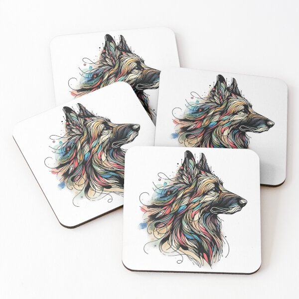 Item preview, Colorful dog. German Shepherd. designed and sold by MagelliShop.