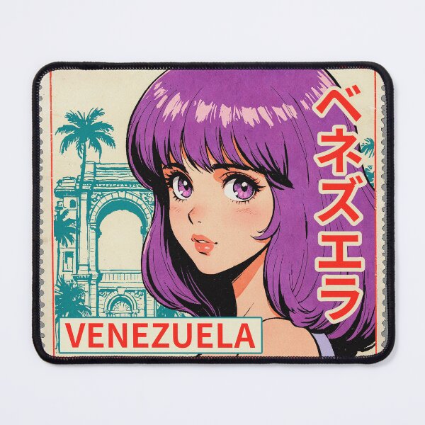 Item preview, Venezuela Country Pretty Anime Girl 80s Retro Aesthetic Vintage Cultural Postage Stamp designed and sold by onlyanimevibes.