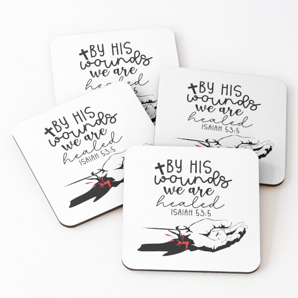 Item preview, By His Wounds We Are Healed - Isaiah 53:5 Christian Healing Design designed and sold by Christian1iving.
