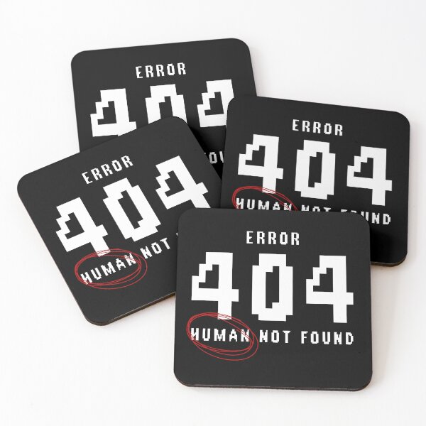 Item preview, Error 404: Human Not Found – Funny Tech & AI Glitch Design designed and sold by Honominu.