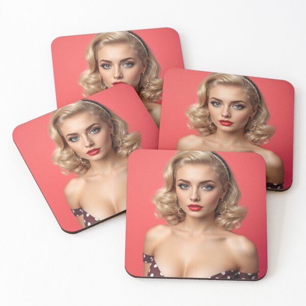 Item preview, Classic Blonde Pin Up in Polka Dots designed and sold by MissSaylor.