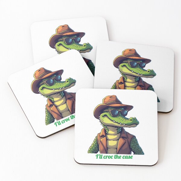 Item preview, Alligator cartoon - Detective I'll croc the case designed and sold by Museum Of Non-Existing Art.
