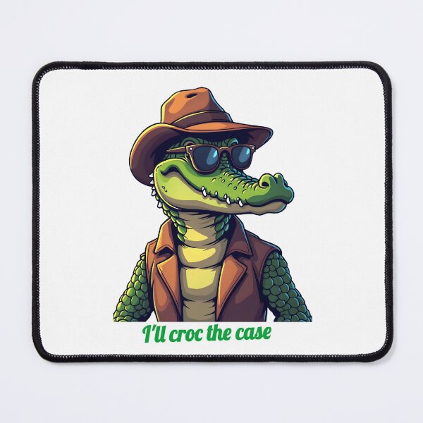 Item preview, Alligator cartoon - Detective I'll croc the case designed and sold by Museum Of Non-Existing Art.