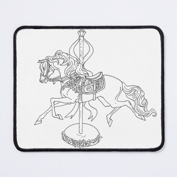 Item preview, Hand Drawn Carousel Horse 4 designed and sold by forbiddenclay.