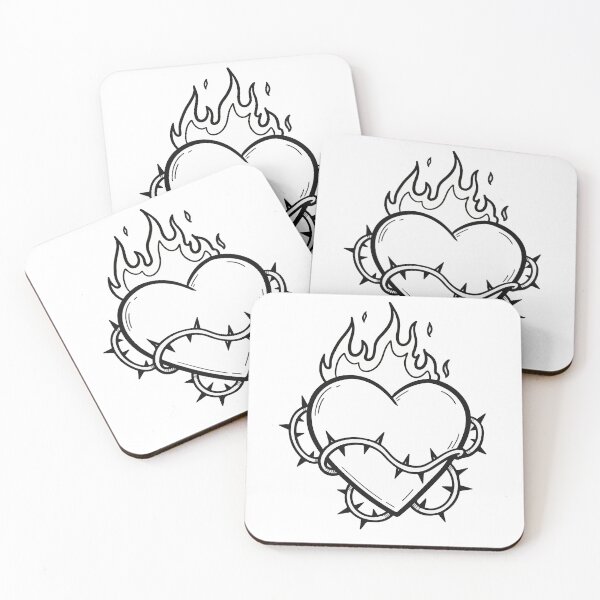 Item preview, Sacred Heart in Holy Flames designed and sold by KasiaRawska.