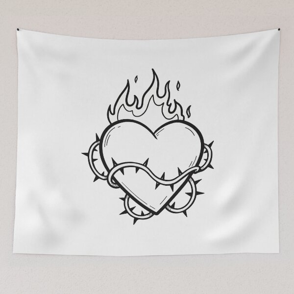 Item preview, Sacred Heart in Holy Flames designed and sold by KasiaRawska.