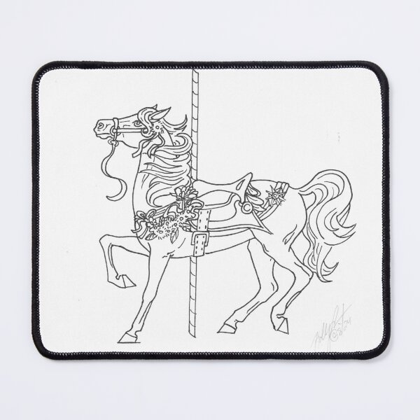 Item preview, Hand Drawn Carousel Horse 3 designed and sold by forbiddenclay.
