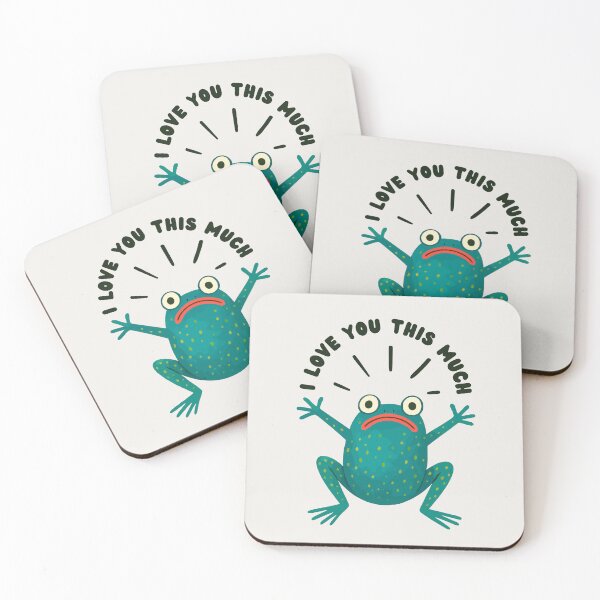 Item preview, I Love You This Much Funny Romantic Frog designed and sold by arowh.