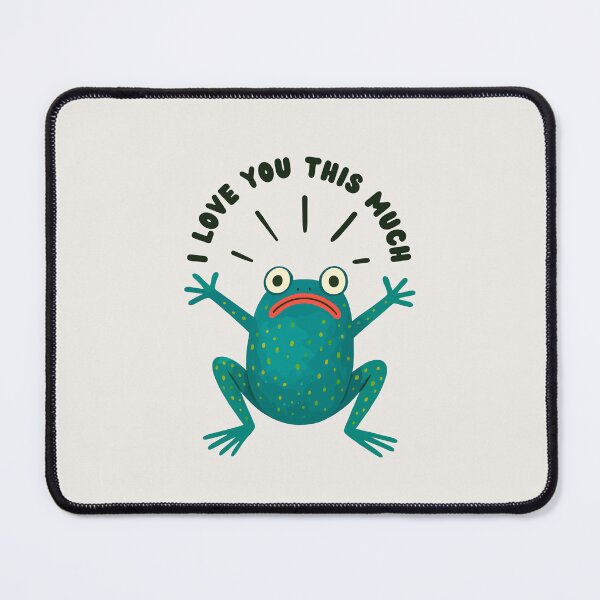 Item preview, I Love You This Much Funny Romantic Frog designed and sold by arowh.