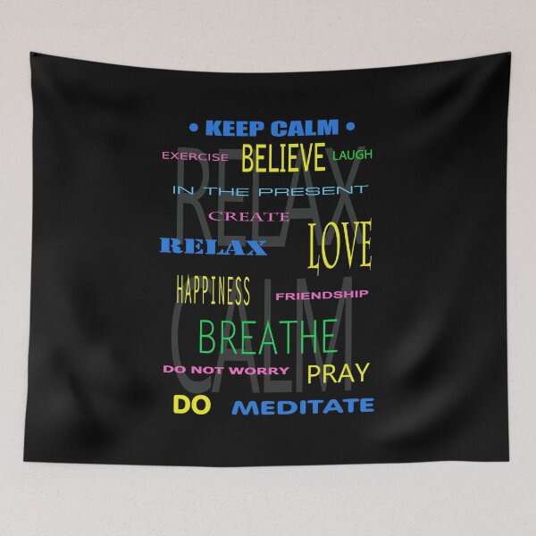 Item preview, Relax & Breathe – Motivational Calm Words for Inner Peace designed and sold by Daniel Hagerman.