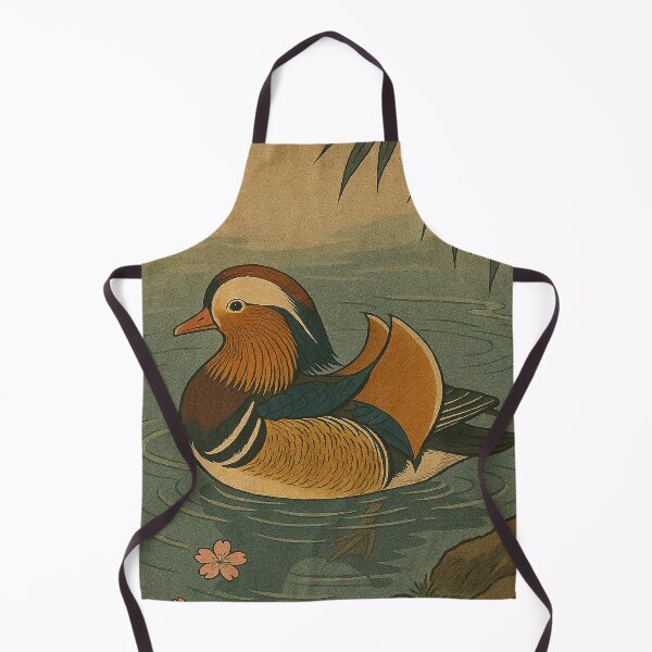 Item preview, Mandarin Duck on Pond – Japanese Woodblock Style designed and sold by TidalEchoes.