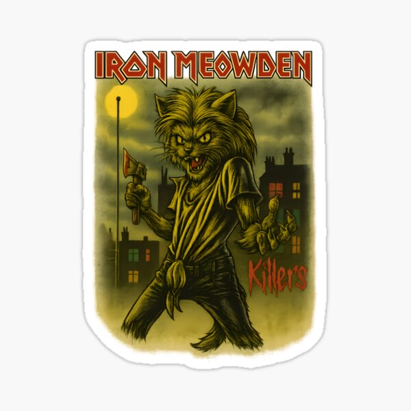 Item preview, Iron Meowden | Killers Edition Cat Metal T-Shirt designed and sold by bvnf.