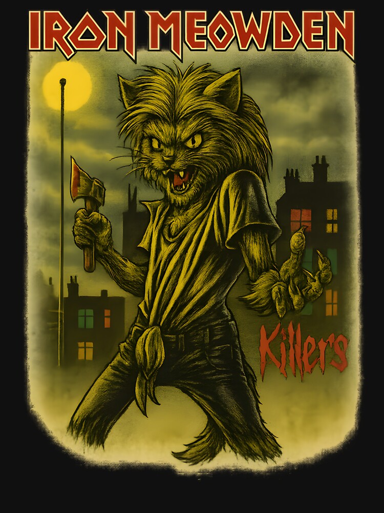 Thumbnail 7 of 7, Classic T-Shirt, Iron Meowden | Killers Edition Cat Metal T-Shirt designed and sold by bvnf.