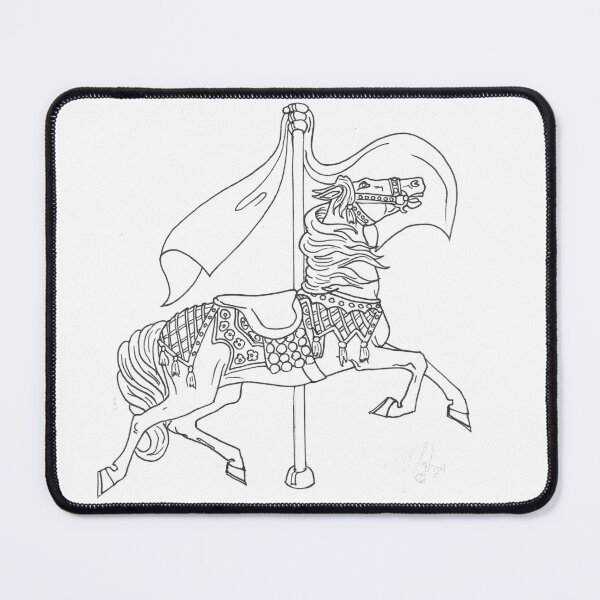 Item preview, Hand Drawn Carousel Horse 2 designed and sold by forbiddenclay.