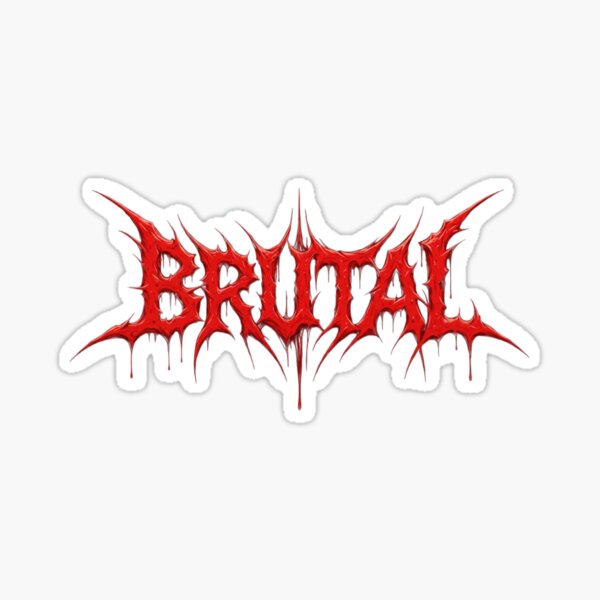 Item preview, Red Brutal Lettering designed and sold by JonnTerr.
