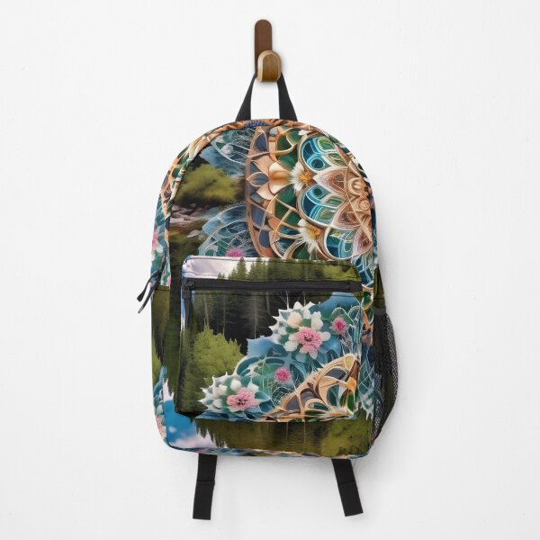 Item preview, Floral Mandala Over Serene Waters designed and sold by Campbell Gallery.