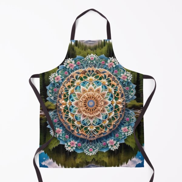 Item preview, Floral Mandala Over Serene Waters designed and sold by Campbell Gallery.