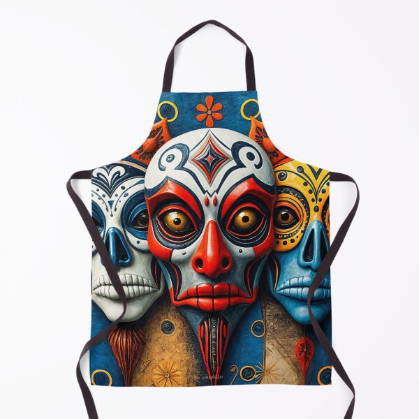 Item preview, Soulful Mexican Calavera Mask Art designed and sold by BoBiloArt.
