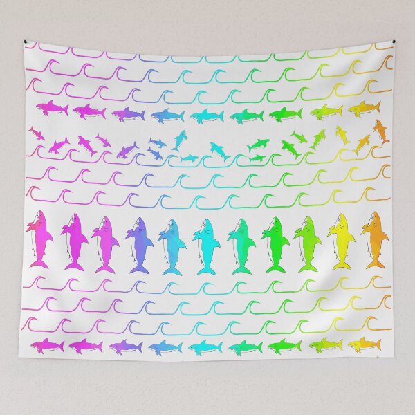 Item preview, Colorful Shark Attack designed and sold by Sartoris Art.