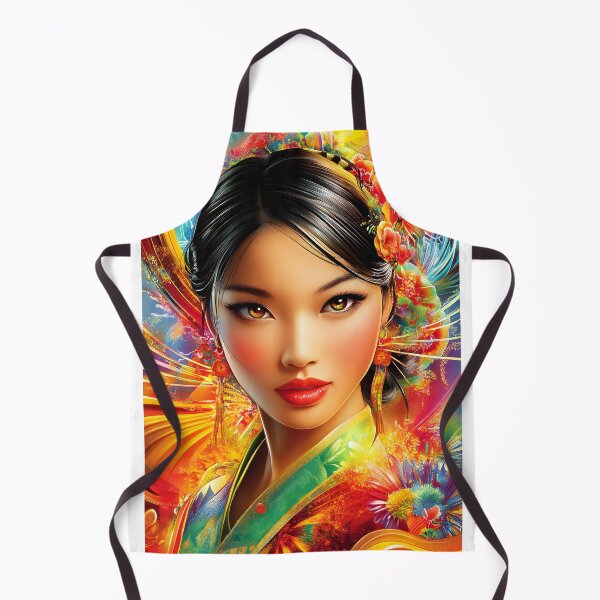 Item preview, Vibrant Woman Portrait with Floral Headpiece and Colors designed and sold by Artessie.