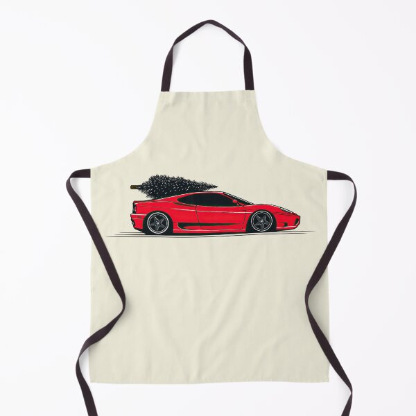 Item preview, Vintage Red Ferrari 360 Christmas Tree illustration designed and sold by blackdogshop.