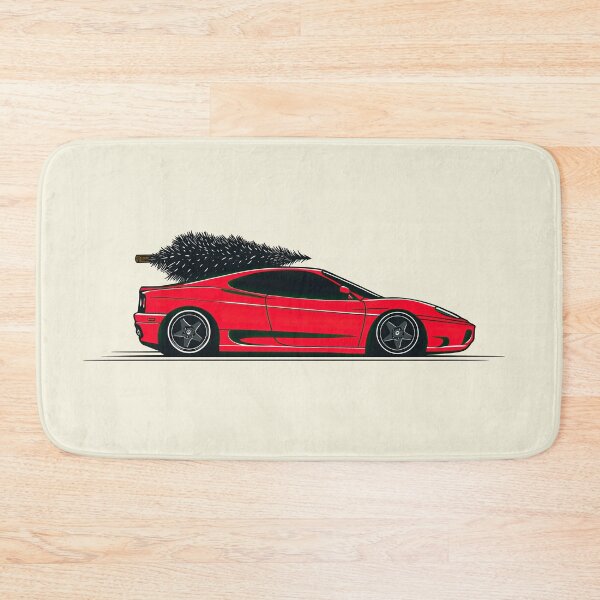 Item preview, Vintage Red Ferrari 360 Christmas Tree illustration designed and sold by blackdogshop.