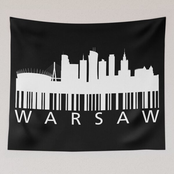 Item preview, Warsaw Skyline Barcode designed and sold by Anniko Art Studio.