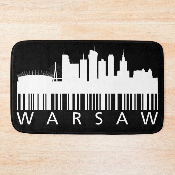 Item preview, Warsaw Skyline Barcode designed and sold by Anniko Art Studio.