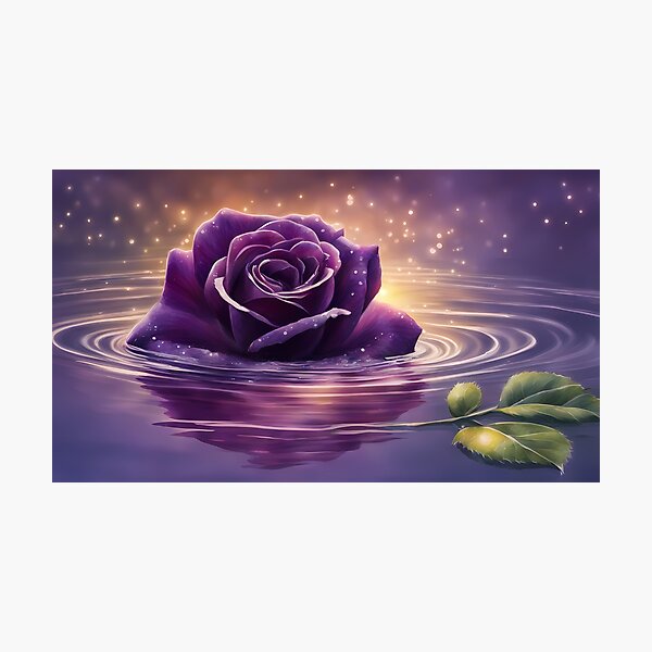 Item preview, Purple Rose in Water designed and sold by BookCovered.