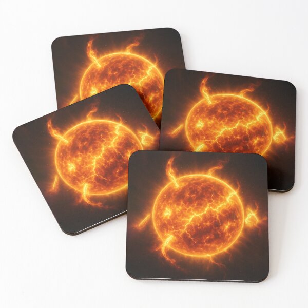 Item preview, Sun Surface Close-Up – Hyper-Realistic Solar Flare Illustration designed and sold by PrometheusStyle.
