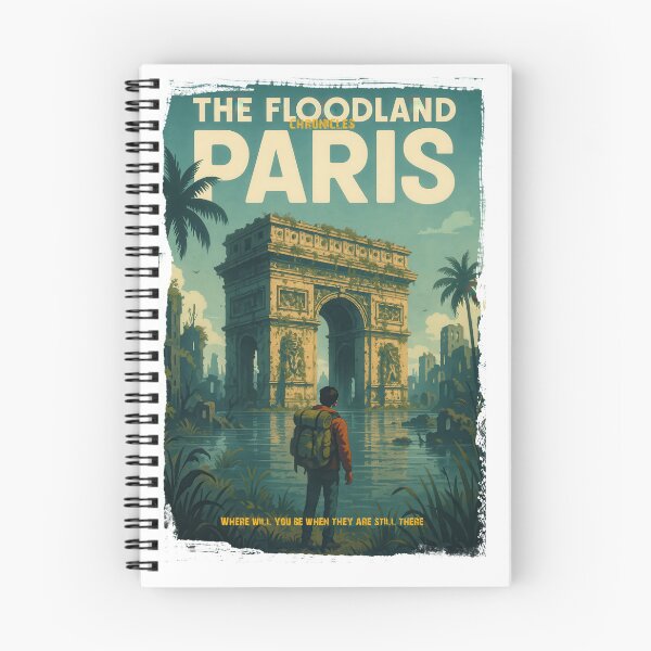 Item preview, THE FLOODLAND CHRONICLES - PARIS - Arc de Triomphe I Post-Apocalyptic Travel Poster designed and sold by Earth Celebration Designs.