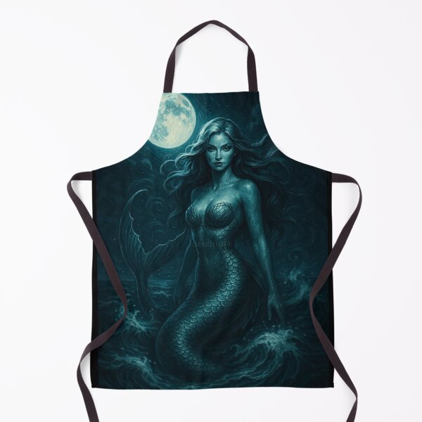 Item preview, Mystical Mermaid under Moonlit Waves – Fantasy Ocean Art designed and sold by Runes & Embers .
