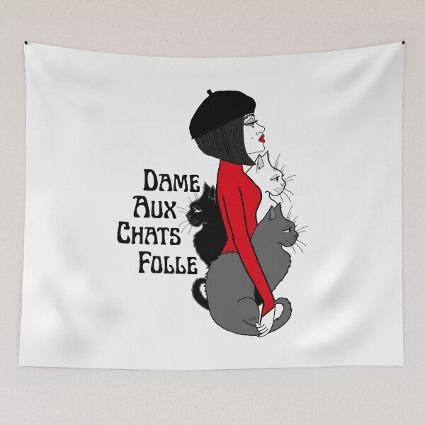 Item preview, Crazy Cat Lady (Dame Aux Chats Folle) designed and sold by IrishVikingDesigns.