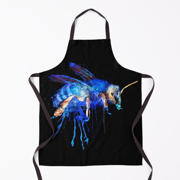 Item preview, Neon Blue Bee – Abstract on Black designed and sold by caracatita75.