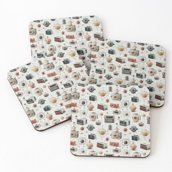Item preview, Retro Robot Gadgets – Vintage Sci-Fi Tech Pattern designed and sold by Skolyak.