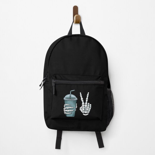 Item preview, skeleton hand peace sign and coffee designed and sold by jkrphoto.