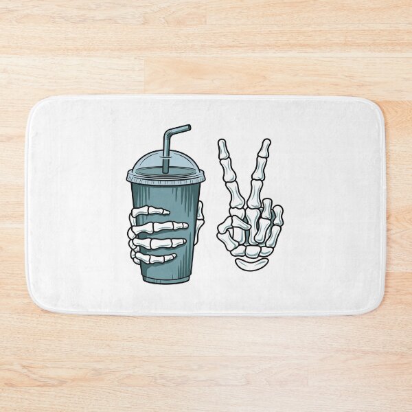 Item preview, skeleton hand peace sign and coffee designed and sold by jkrphoto.