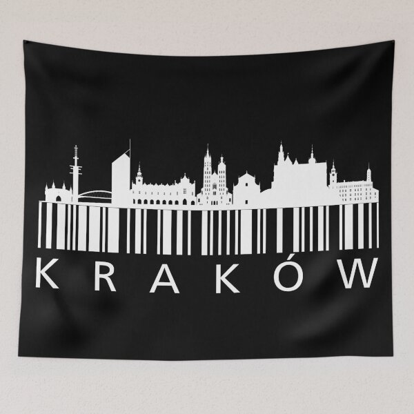 Item preview, Kraków Skyline Barcode designed and sold by Anniko Art Studio.