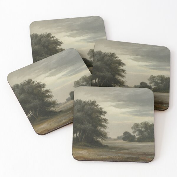 Item preview, French Fields and Oaks – 19th Century French Countryside Landscape  designed and sold by CARRAANN.
