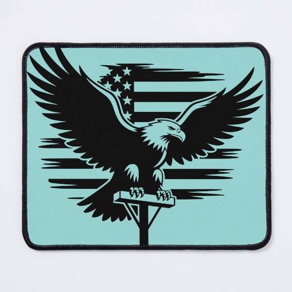 Item preview, Bald Eagle on Utility Pole Silhouette Art designed and sold by theartfulaspie.