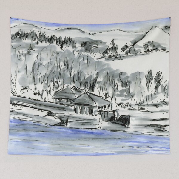 Item preview, The Dock at Glan Faenol near Bangor from the gardens at Plas Newydd designed and sold by LymphomaLass.