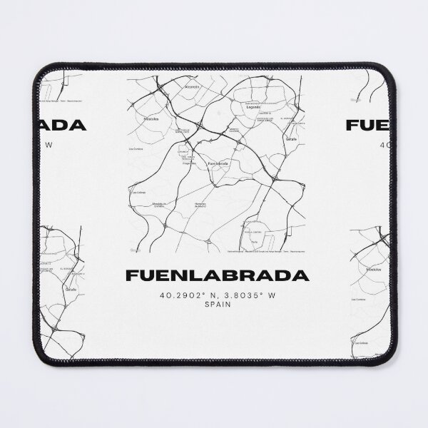 Item preview, Fuenlabrada Spain Minimalist City Map Print in Black and White designed and sold by RM-Journey.