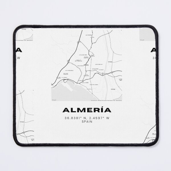 Item preview, Almería Spain Minimalist Map Print | Black and White Wall Art designed and sold by RM-Journey.