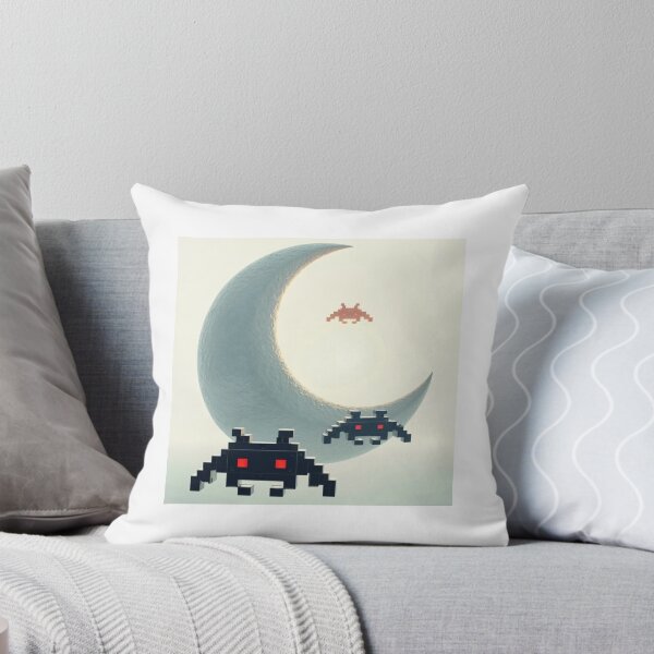 Item preview, Space invaders and moon designed and sold by KetiaArtWorld.
