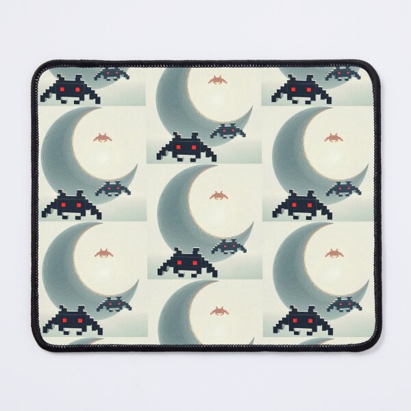Item preview, Space invaders and moon designed and sold by KetiaArtWorld.